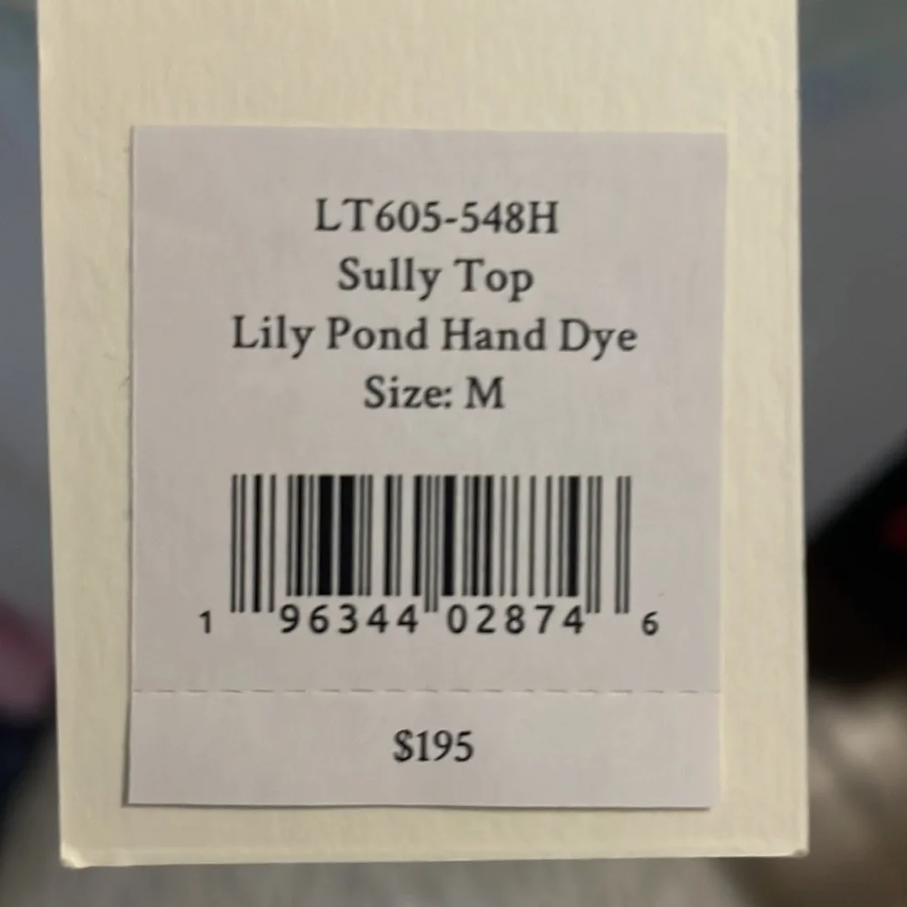 NWT Loveshack Fancy sully top in lilly pond hand dye. Size medium - Picture 5 of 5